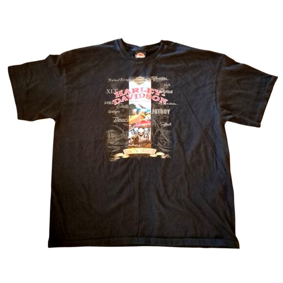 Vintage Harley Davidson T Shirt Mens Size 2XL Black Paradise Oregon Graphic 2004 - Picture 2 of 7
